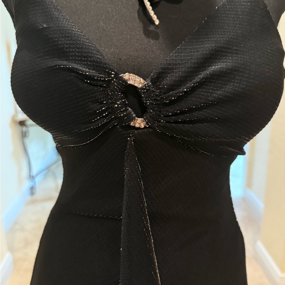 Cache Black Ruffle Prom Dress - Picture 2 of 5